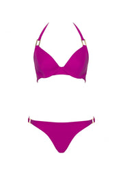 Fuller Bust Boudoir Beach Magenta Underwired Halter Bikini Top, D-GG Cup Sizes