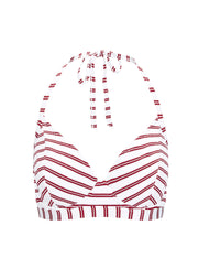 Fuller Bust Beachcomber Red Stripe Underwired Halter Bikini Top, D-GG Cup Sizes