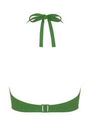Fuller Bust Boudoir Beach Cactus Green Underwired Halter Bikini Top, D-GG Cup Sizes