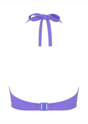 Fuller Bust Boudoir Beach Violet Underwired Halter Bikini Top, D-GG Cup Sizes