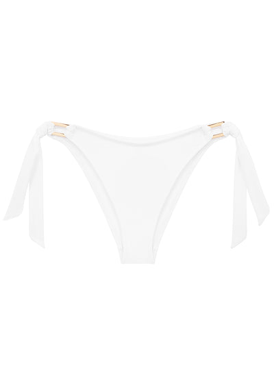 Boudoir Beach White High Leg Tieside Bikini Brief