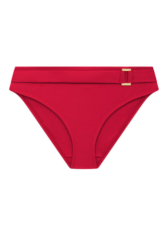 Boudoir Beach Crimson Red Belted Bikini Brief