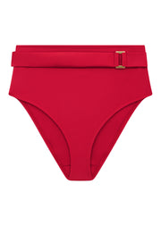 Boudoir Beach Crimson Red High Waist Bikini Brief