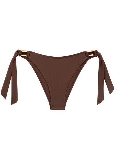 Boudoir Beach Mocha High Leg Tieside Bikini Brief
