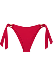 Boudoir Beach Crimson Red High Leg Tieside Bikini Brief