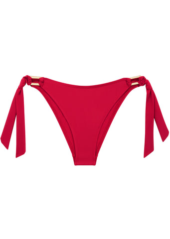 Boudoir Beach Crimson Red High Leg Tieside Bikini Brief