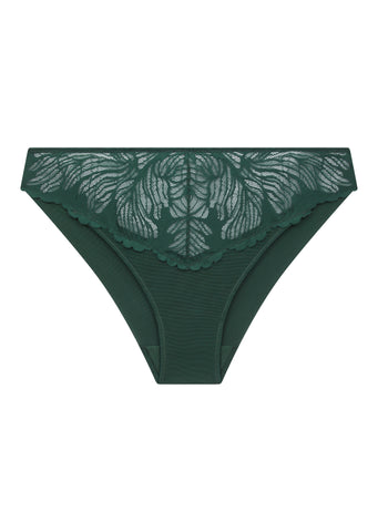 Celeste Forest Green High Leg Brief