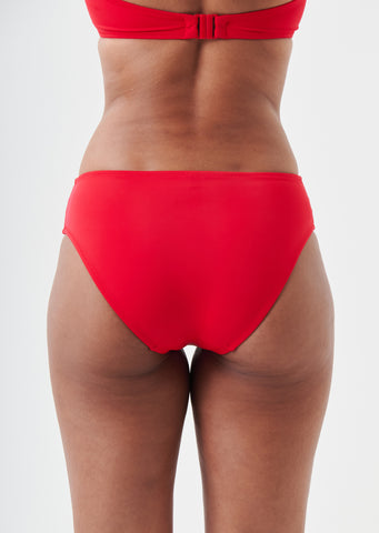 Boudoir Beach Crimson Red Belted Bikini Brief