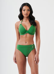 Boudoir Beach Cactus Green  Belted Bikini Brief