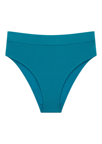 Christina Teal High Waist Bikini Brief, Recycled Fabric
