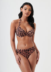 Dusky Vegas Leopard Print Deep Bikini Brief