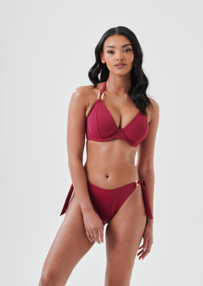 Boudoir Beach Wine High Leg Tieside Bikini Brief