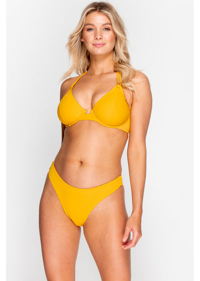 Dune Mustard High Leg Bikini Brief