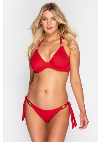 Boudoir Beach Crimson Red Tieside Bikini Brief