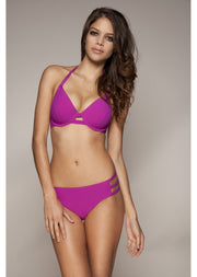 Los Angeles Magenta Full Bust Halter Bikini Top D