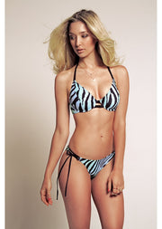 Zambia Blue Zebra Tieside Bikini Brief