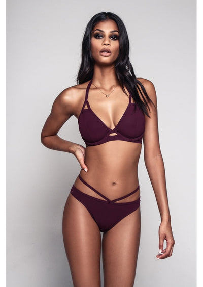 Icon Maroon Ring Bikini Brief