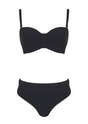 Fuller Bust Icon Black Bandeau Bikini Top, D-G Cup Sizes
