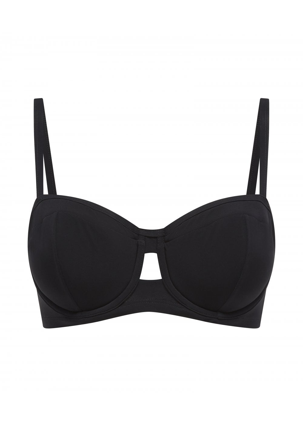 black fuller bust bikini top