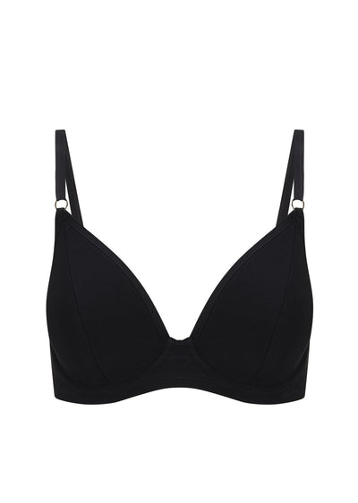 Fuller Bust Icon Black Padded Triangle Bikini Top, D-GG Cup Sizes