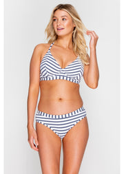 Beachcomber Navy Stripe Deep Bikini Brief