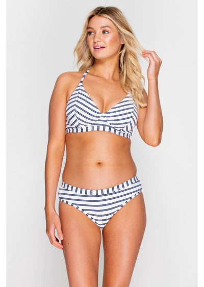 Beachcomber Navy Stripe Deep Bikini Brief