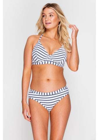 Beachcomber Navy Stripe Deep Bikini Brief