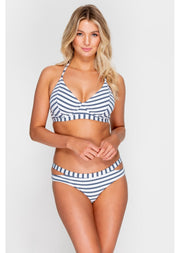 Beachcomber Navy Stripe Split Side Bikini Brief