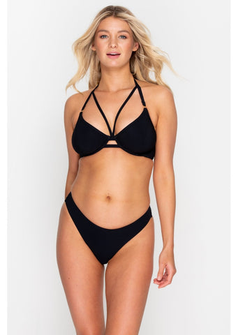 Icon Black High Leg Bikini Brief