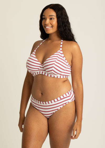 Beachcomber Red Stripe Deep Bikini Brief