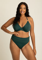 Boudoir Beach Pine Green Fold Over Brief