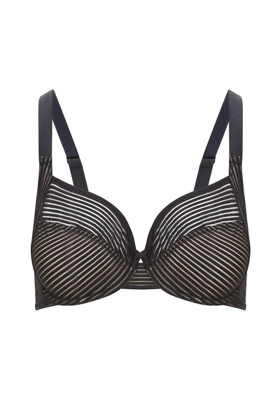 BonBon Black & Beige Underwired Balcony Bra