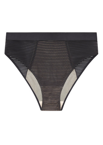 BonBon Black & Beige High Waist Brief