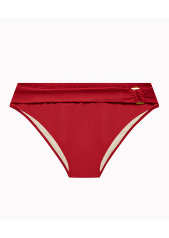 Boudoir Beach Crimson Red Belted Bikini Brief