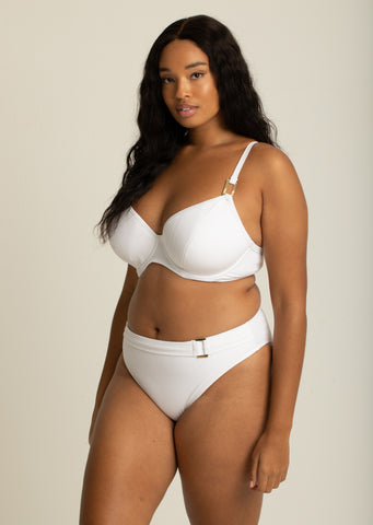 Boudoir Beach White Belted Bikini Brief