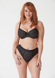 BonBon Black & Beige Underwired Balcony Bra