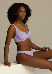 Fuller Bust Dune Violet Underwired Balcony Bikini Top, D-GG Cup Sizes