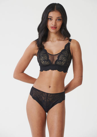 Amelie Black Balconette Bra