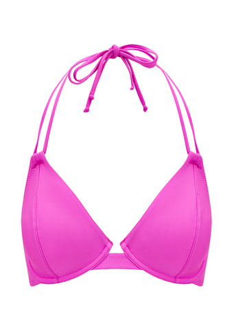 Miss Mandalay Swimwear Dune Magenta Full Bust Halter Bikini Top