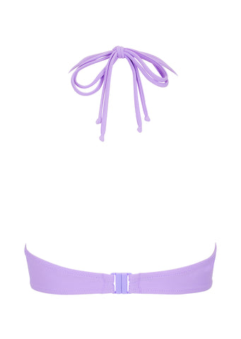 Fuller Bust Dune Violet Underwired Halter Bikini Top, D-GG Cup Sizes