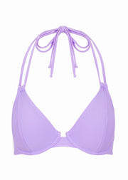 Fuller Bust Dune Violet Underwired Halter Bikini Top, D-GG Cup Sizes