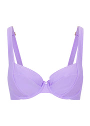 Fuller Bust Dune Violet Underwired Balcony Bikini Top, D-GG Cup Sizes