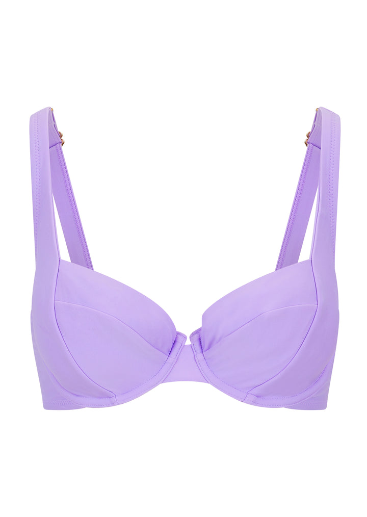 Miss Mandalay Swimwear - Dune Violet Full Bust Halter Bikini Top