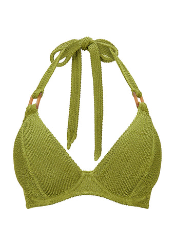 Fuller Bust Honey Underwired Halter Bikini Top, D-GG Cup Sizes