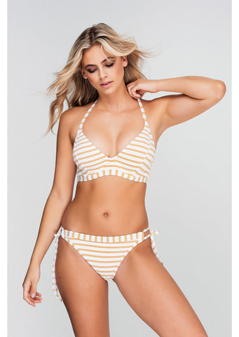 Beachcomber Gold Stripe Tie Side Bikini Brief